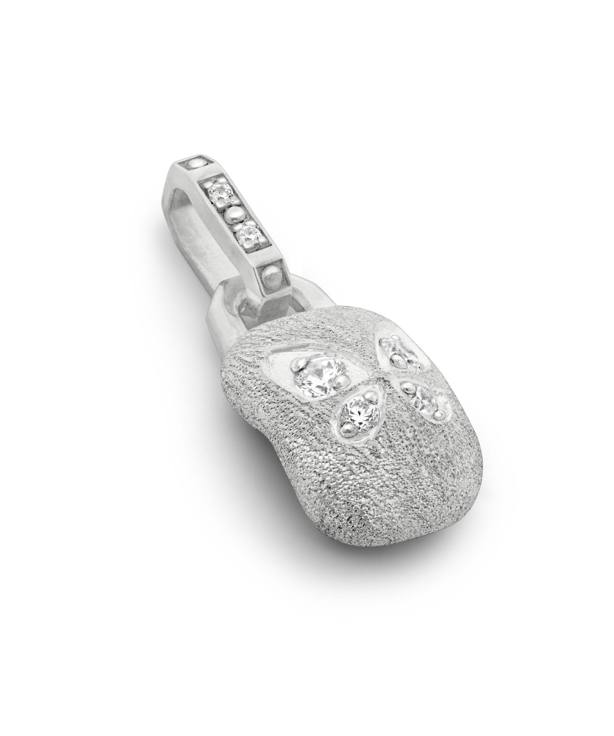 AMULETHA symbolic luxury jewelry gifting - Butterfly Amulet - sterling silver with diamonds - side2