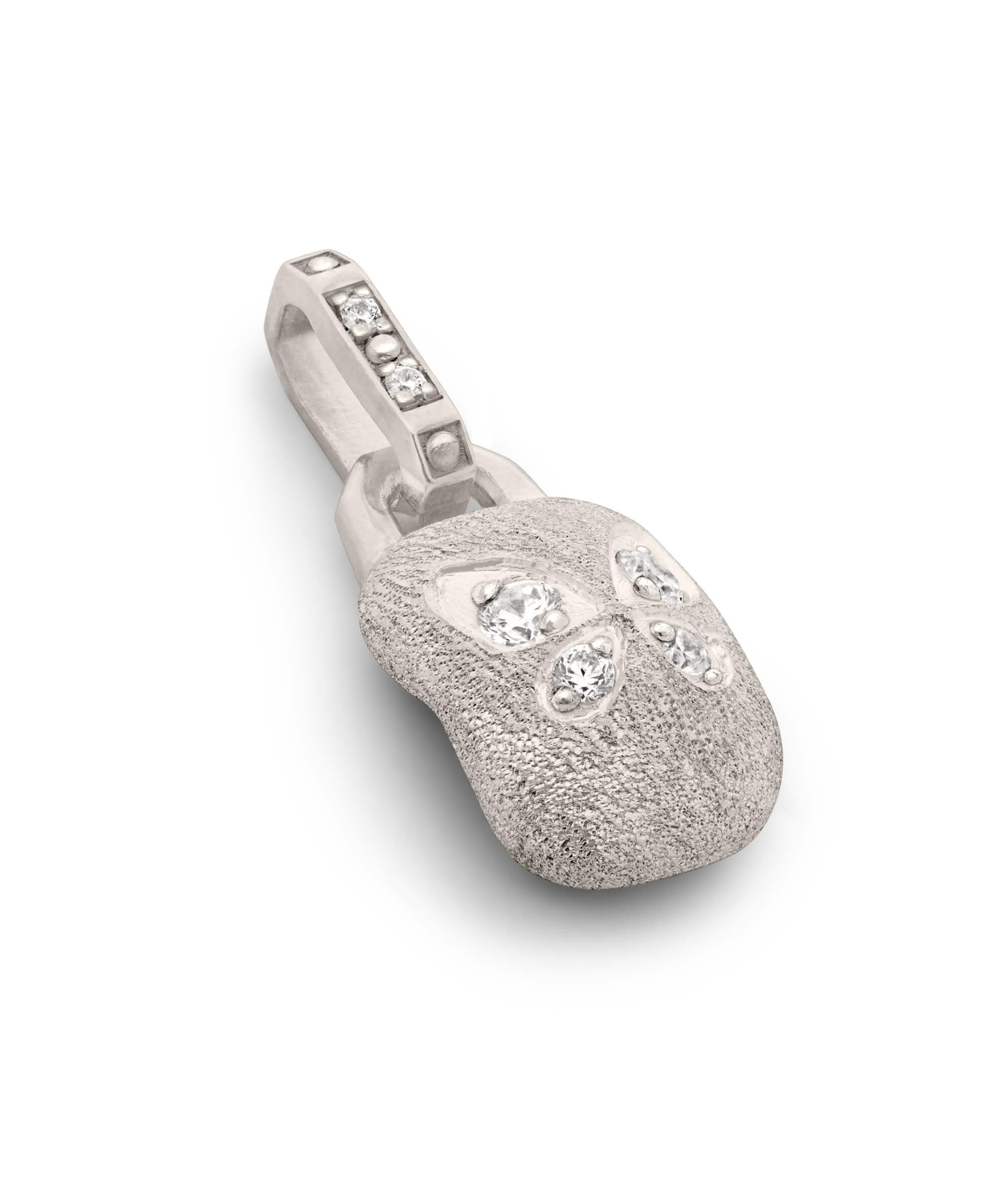 AMULETHA symbolic luxury jewelry gifting - Butterfly Amulet - white gold with diamonds - side2