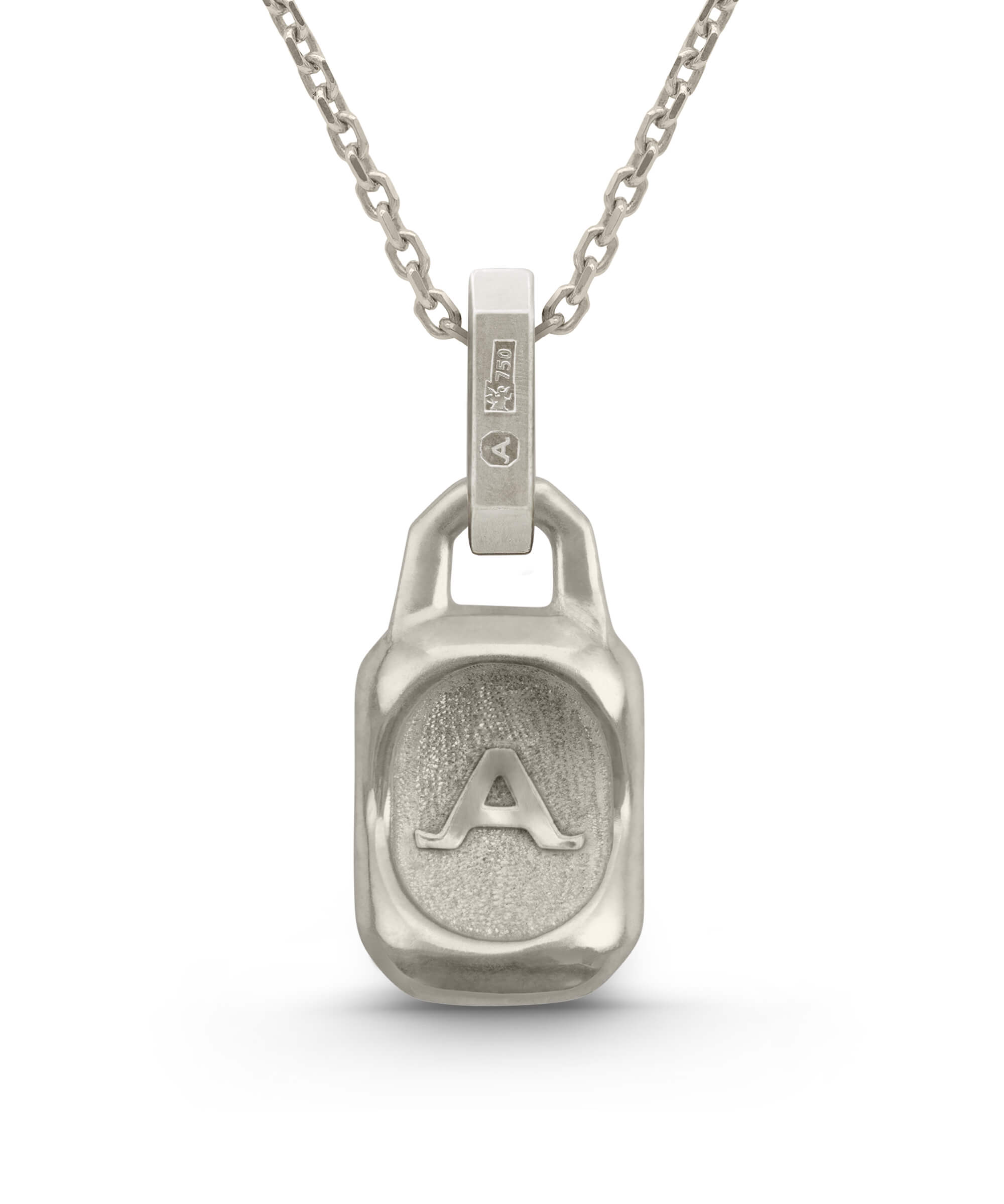 AMULETHA symbolic luxury jewelry gifting - Constellation Amulet - white gold with diamonds - back