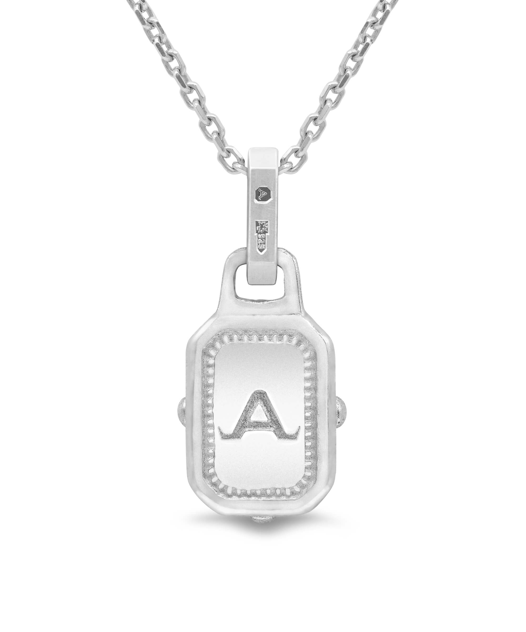 AMULETHA symbolic luxury jewelry gifting - Key Amulet - sterling silver with diamonds - back