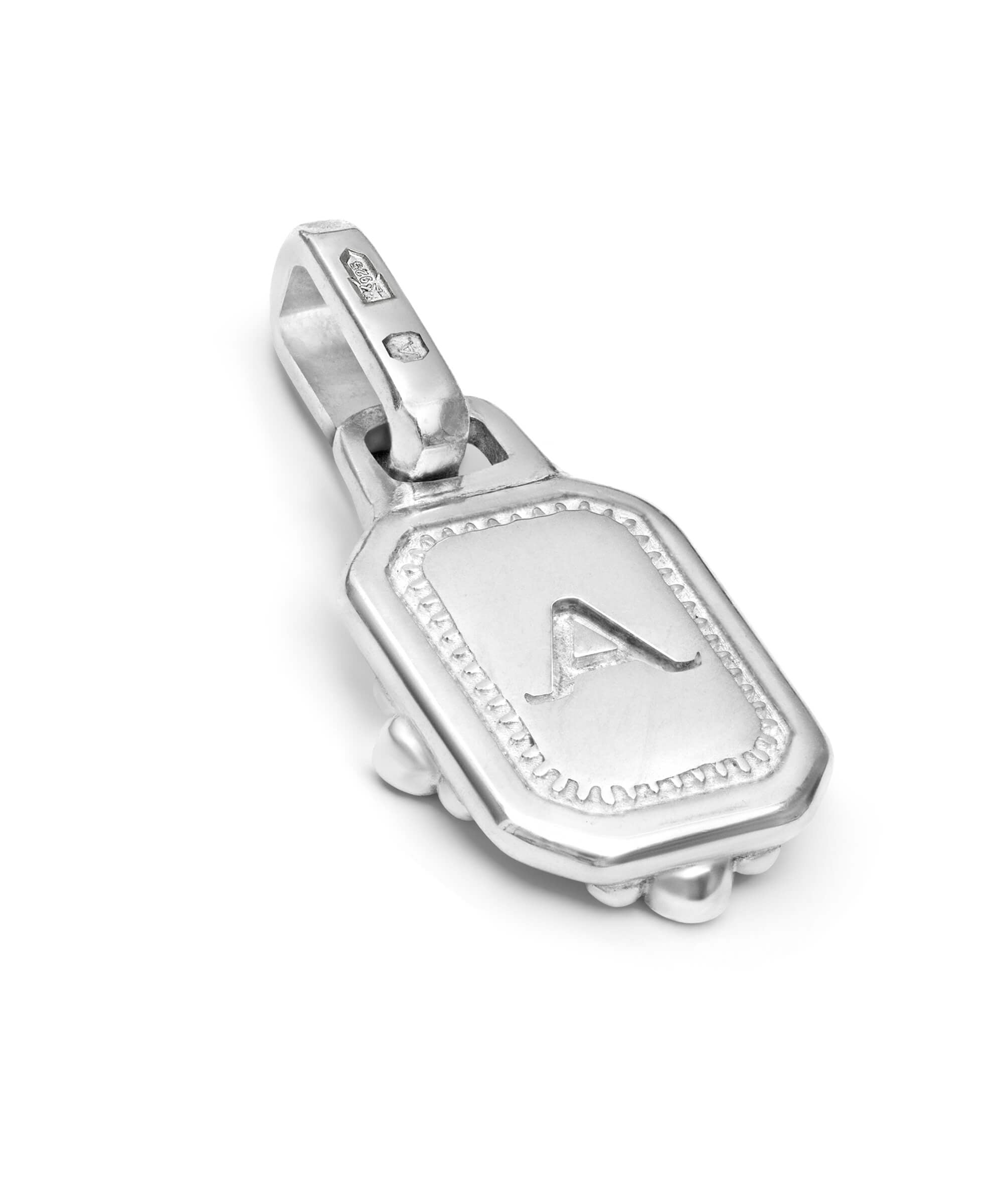 AMULETHA symbolic luxury jewelry gifting - Key Amulet - sterling silver with diamonds - side back
