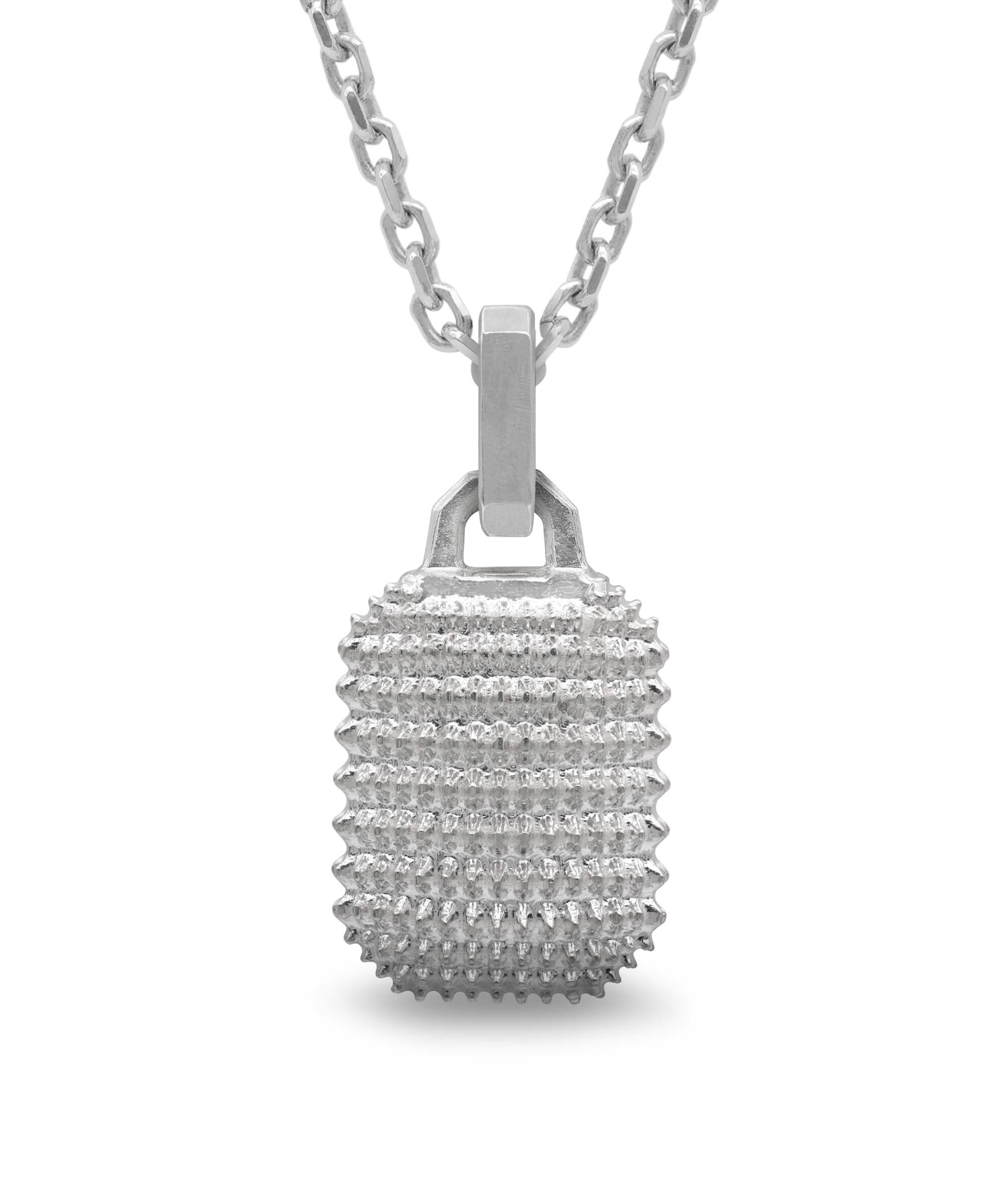 AMULETHA symbolic luxury jewelry gifting - Thorn Amulet - sterling silver with diamonds - front