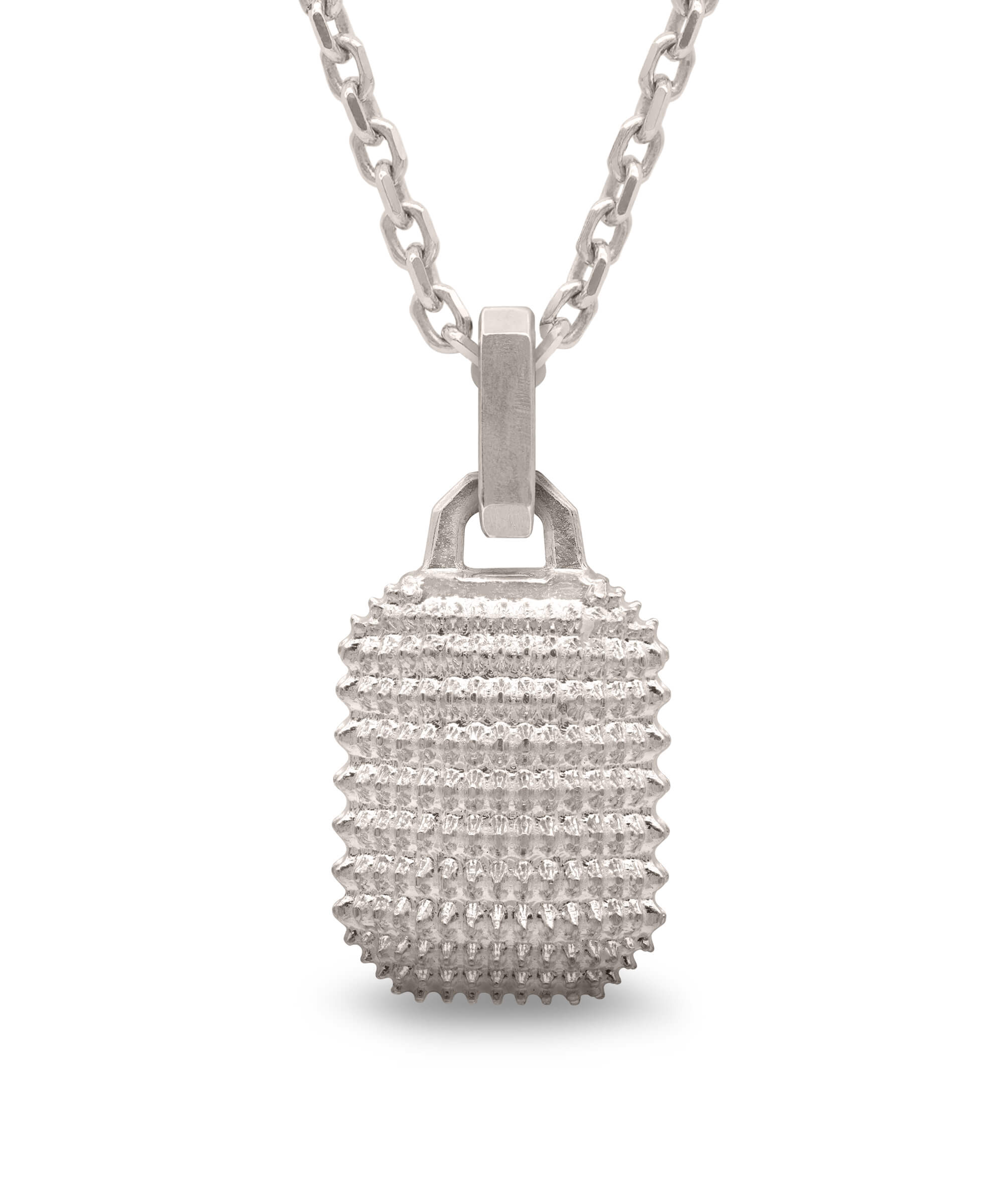 AMULETHA symbolic luxury jewelry gifting - Thorn Amulet - white gold with diamonds - front