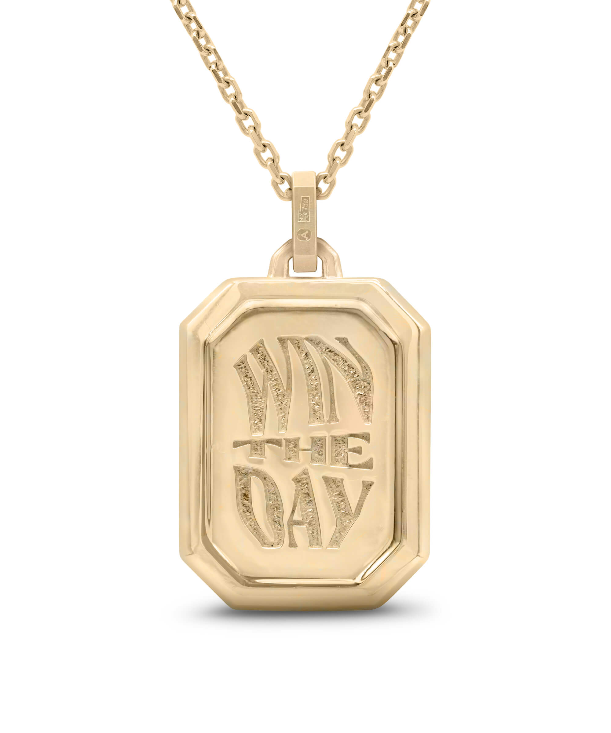 AMULETHA symbolic luxury jewelry gifting - Win the day Amulet - yellow gold with diamonds - back2