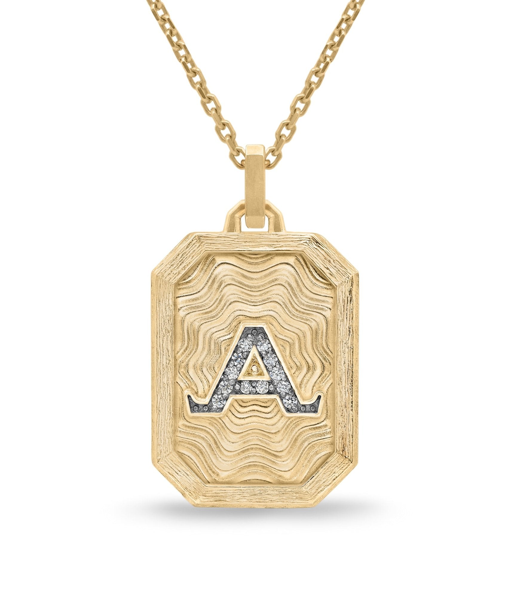 AMULETHA symbolic luxury jewelry gifting - Win the day Amulet - yellow gold with diamonds - front