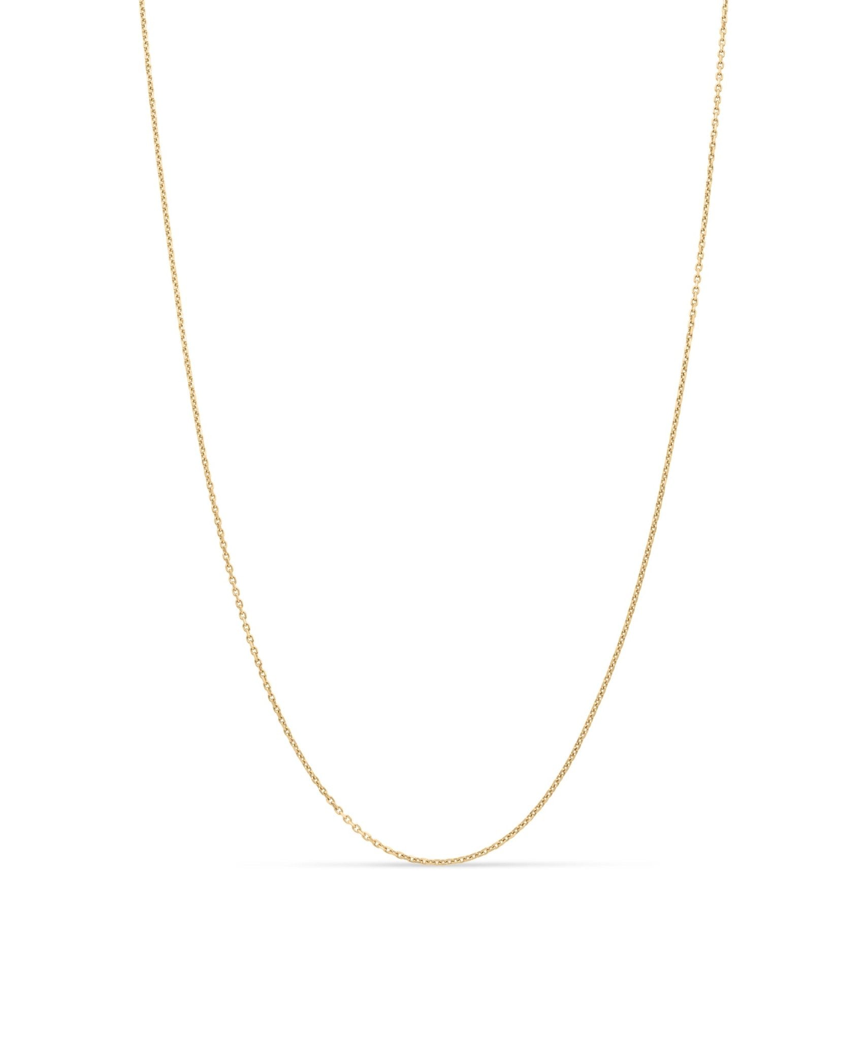AMULETHA symbolic luxury jewelry gifting - Women diamond cut chain necklace - 0.8mm - yellow gold - front