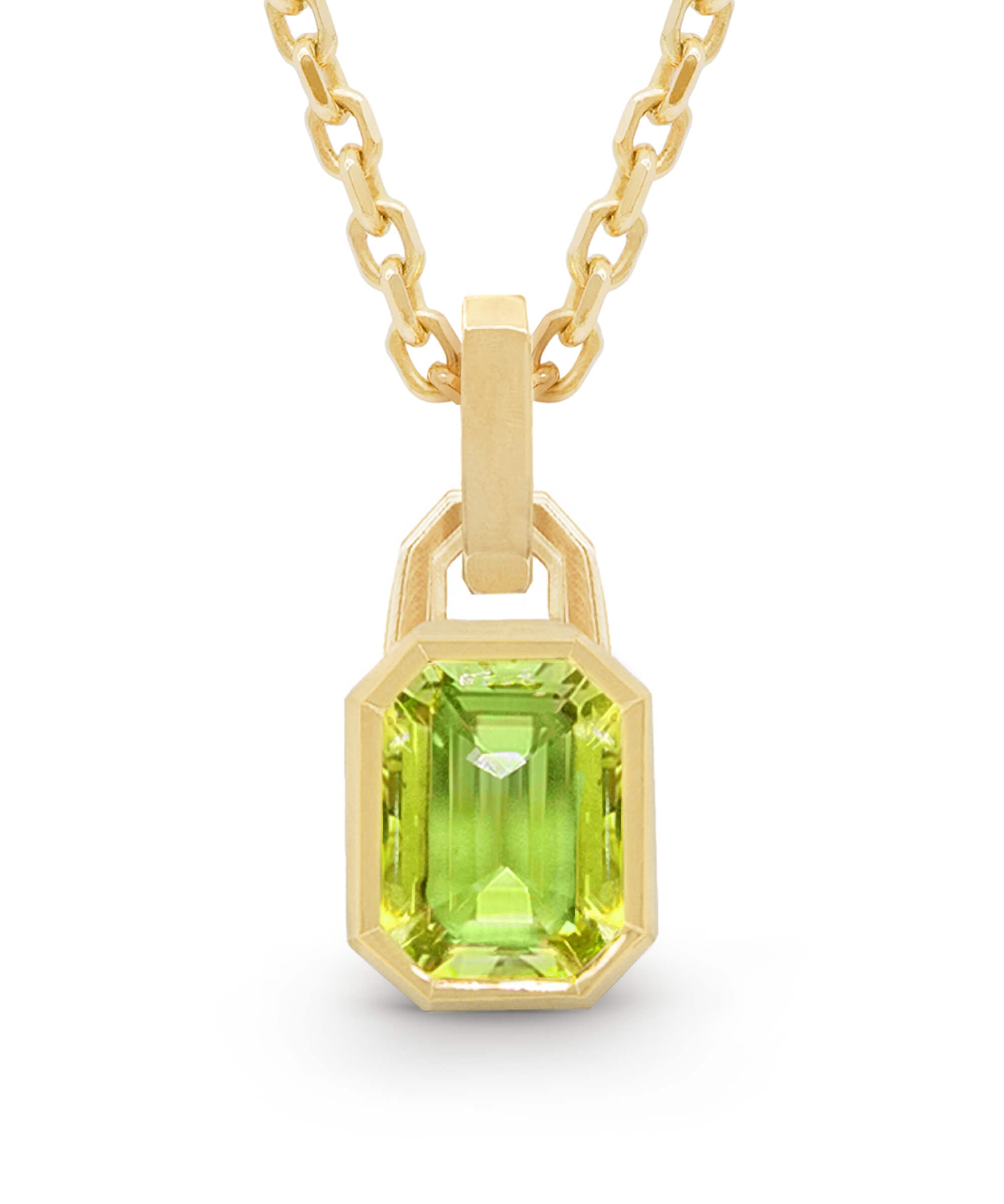 AMULETHA symbolic luxury jewelry gifting - men's birthstone Amulet - yellow gold with diamonds - front