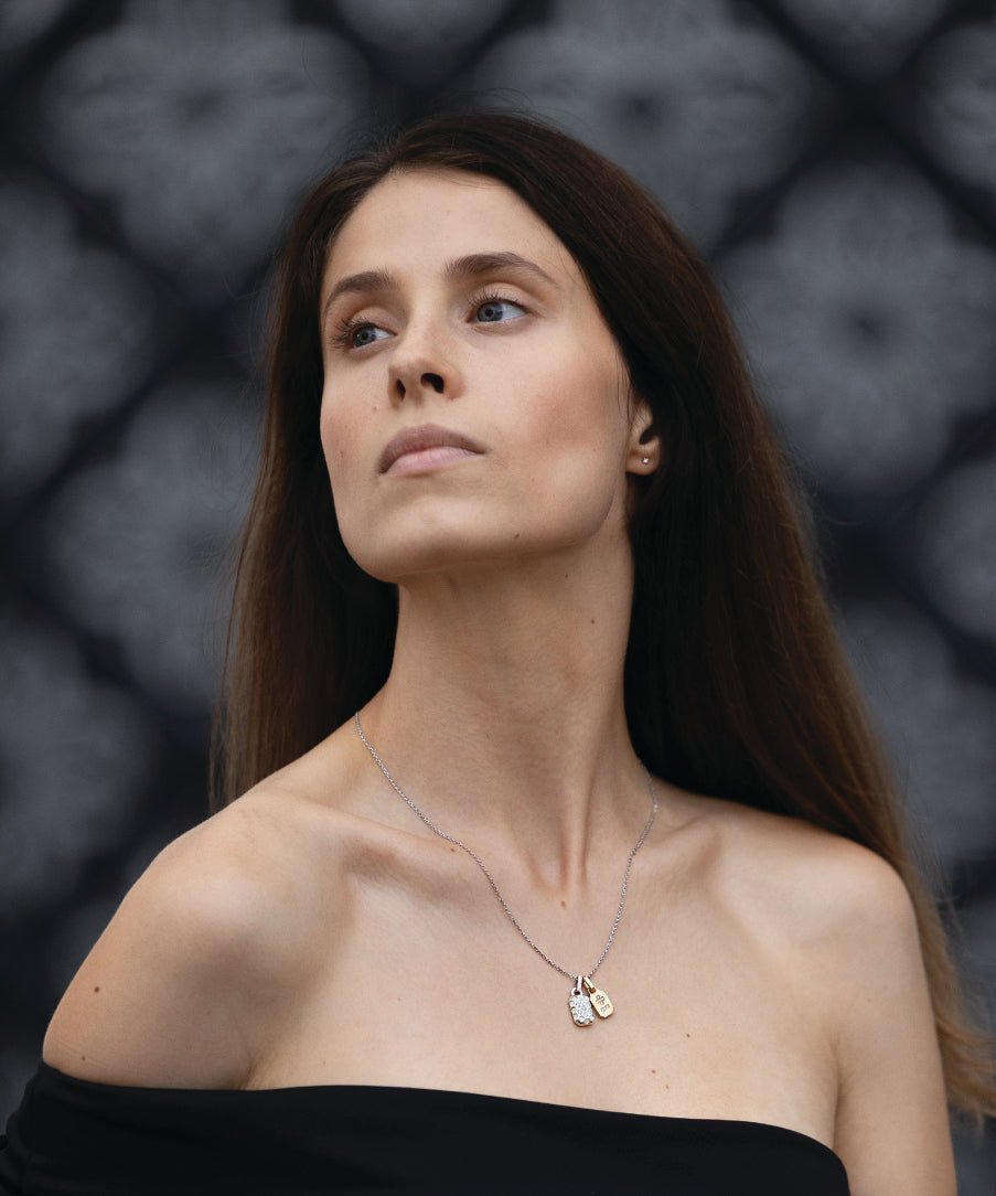 "Qu'Hier Que Demain" Mini Amulet Necklace