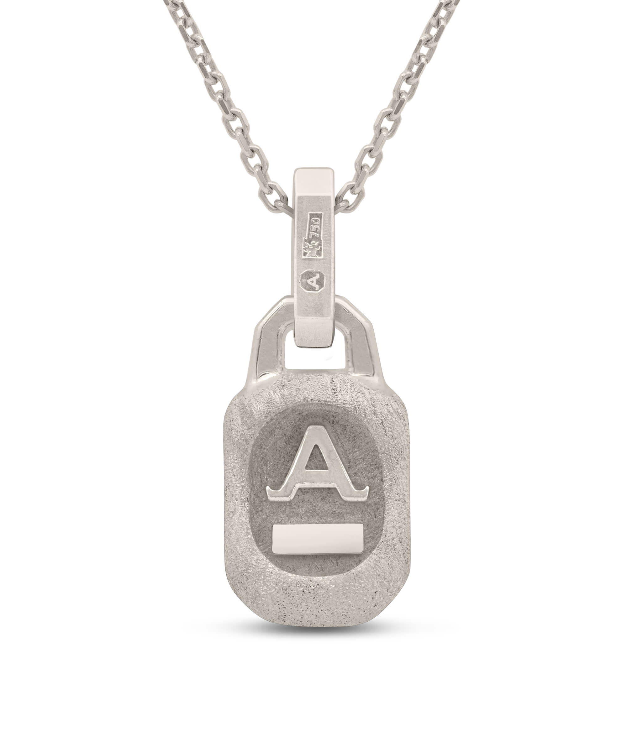 AMULETHA symbolic luxury jewelry gifting - Butterfly Amulet - white gold  with diamonds - back