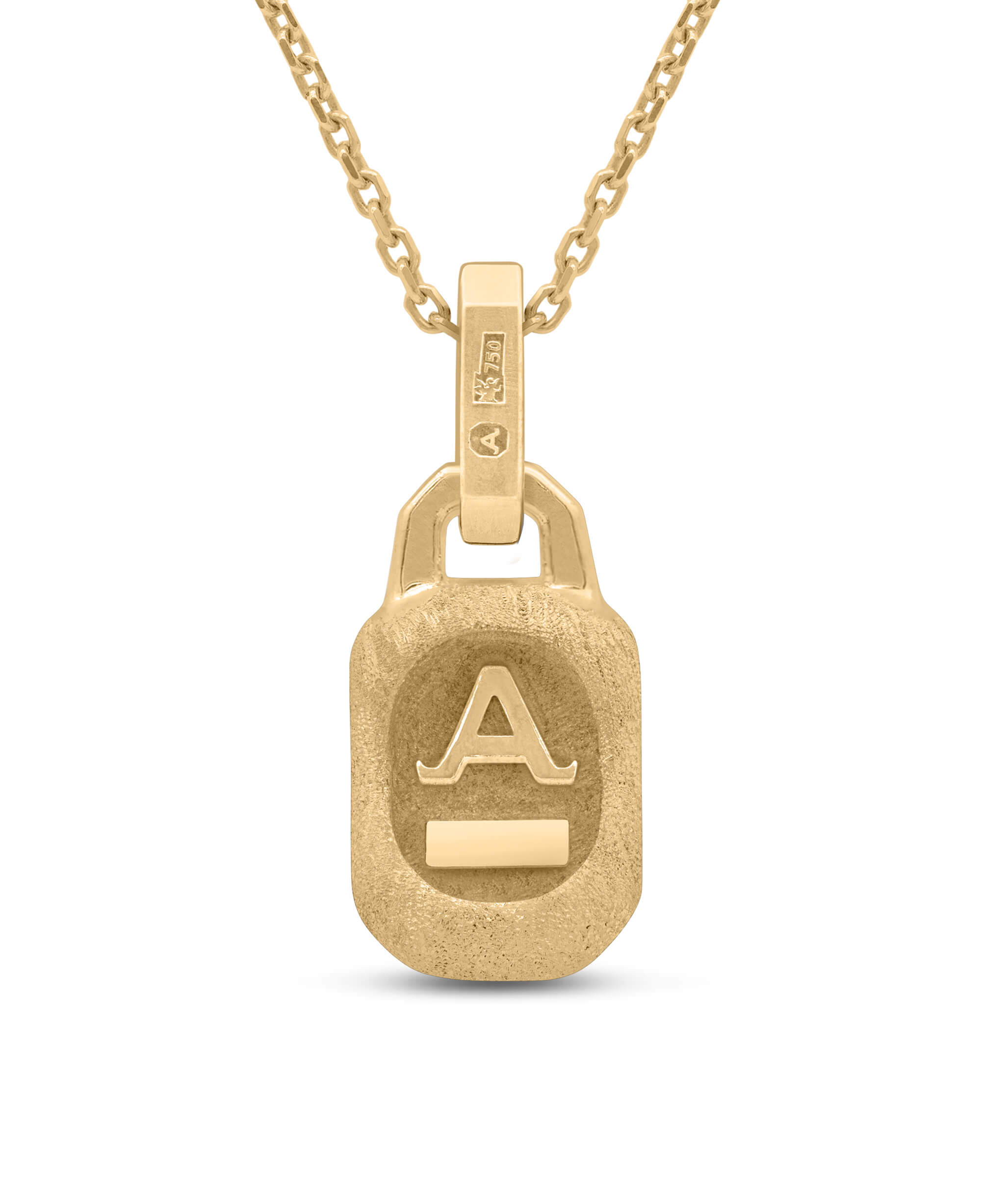 AMULETHA symbolic luxury jewelry gifting - Butterfly Amulet - yellow gold  with diamonds - back