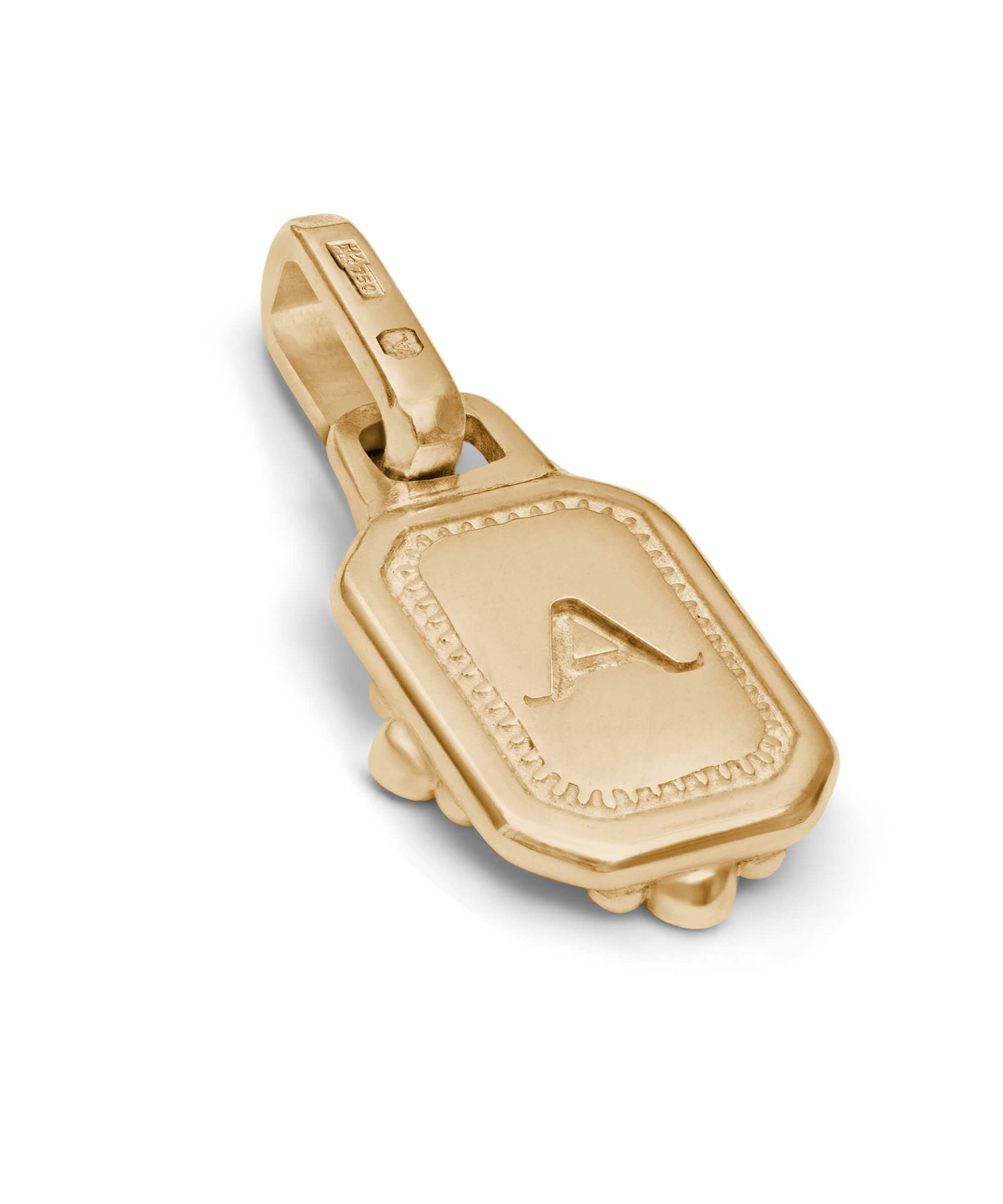 AMULETHA symbolic luxury jewelry gifting - Key Amulet - yellow gold with diamonds - side back