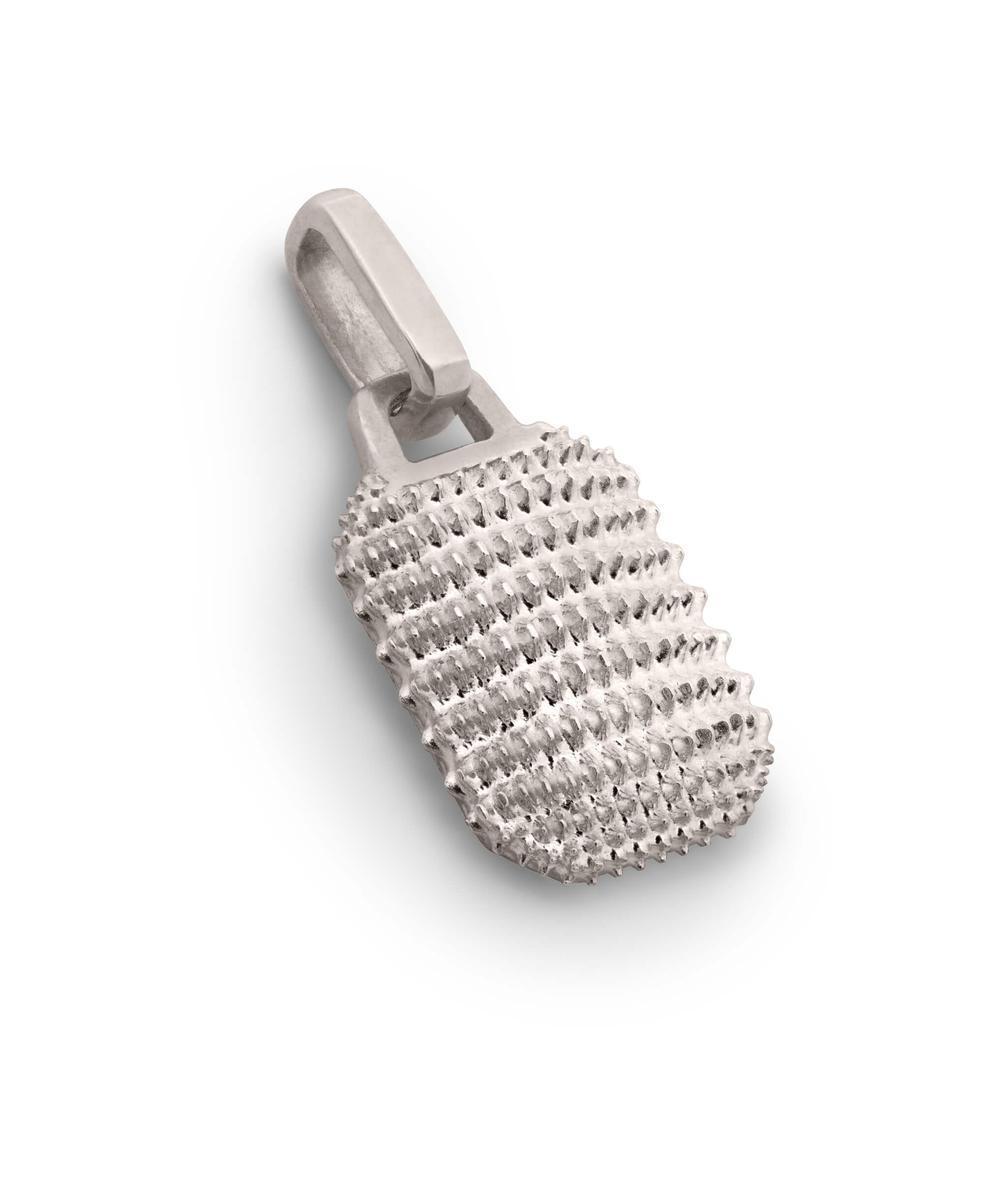 AMULETHA symbolic luxury jewelry gifting - Thorn Amulet - white gold with diamonds - side front