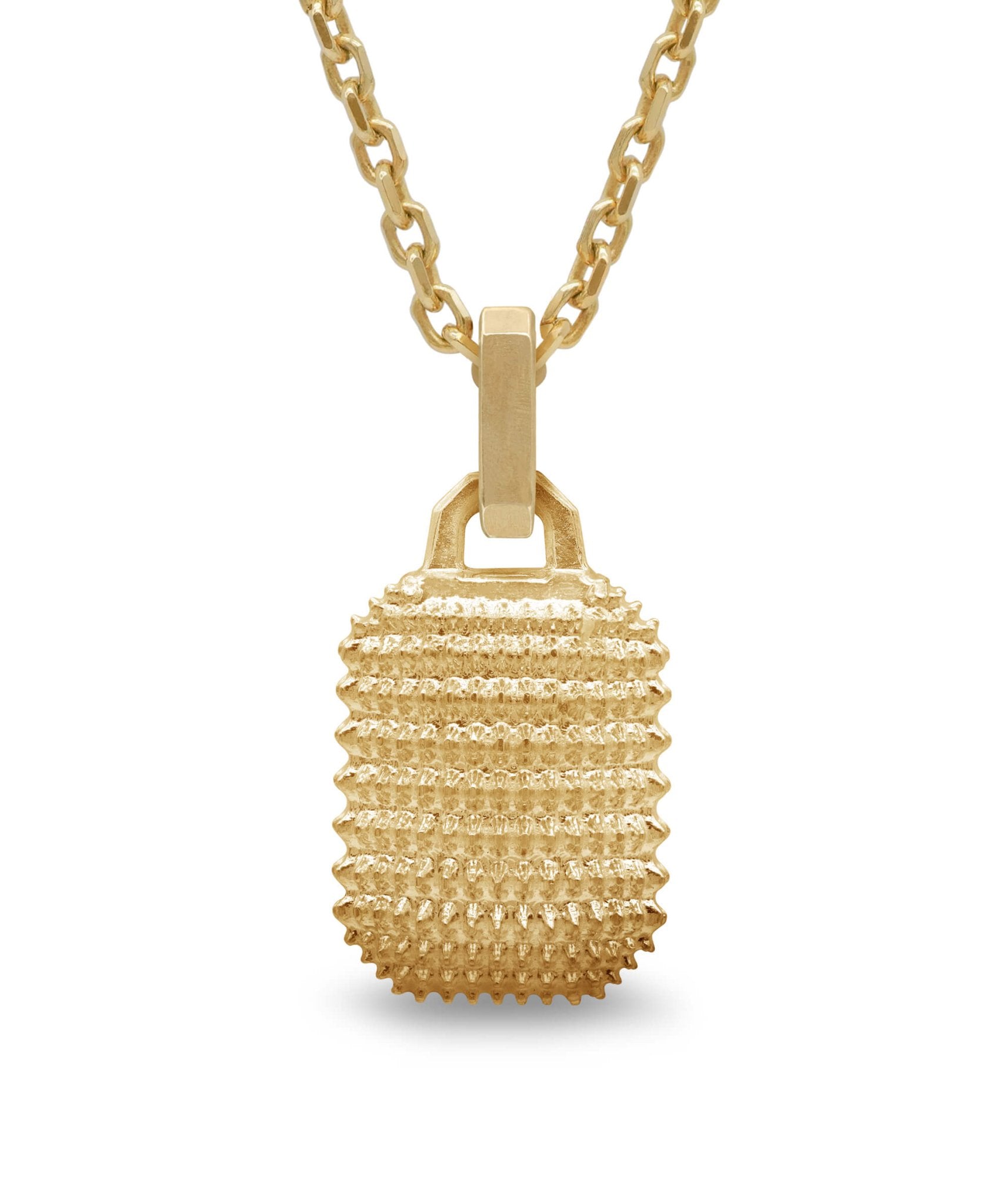 AMULETHA symbolic luxury jewelry gifting - Thorn Amulet - yellow gold with diamonds - front