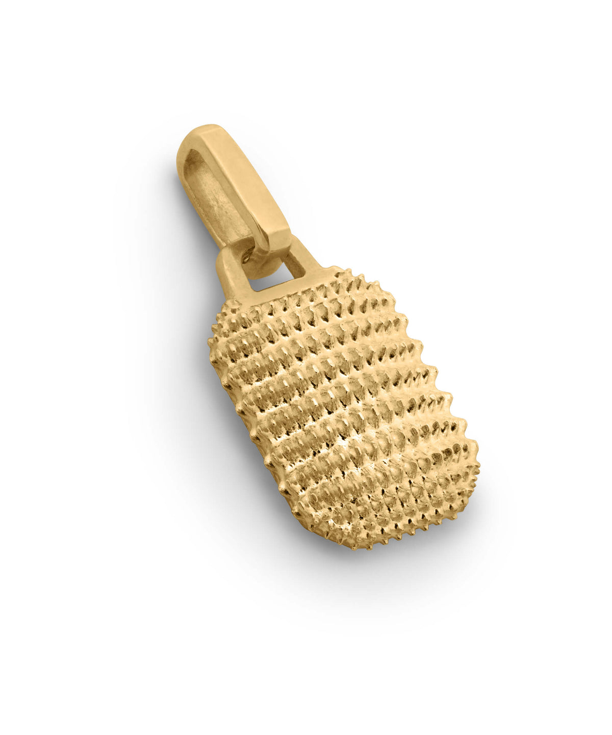 AMULETHA symbolic luxury jewelry gifting - Thorn Amulet - yellow gold with diamonds - side front