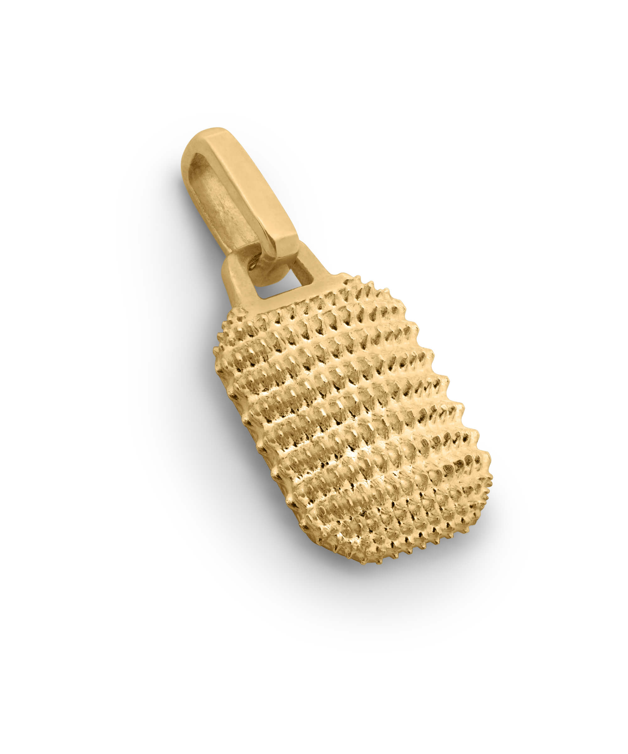 AMULETHA symbolic luxury jewelry gifting - Thorn Amulet - yellow gold with diamonds - side front