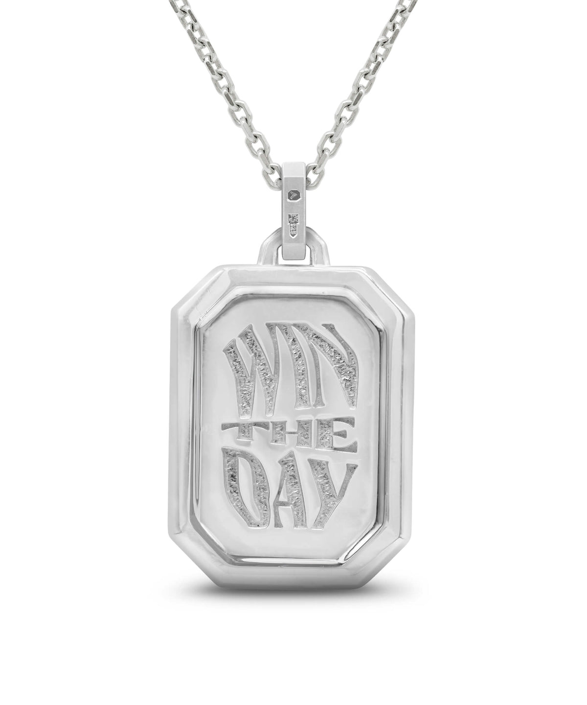 AMULETHA symbolic luxury jewelry gifting - Win the day Amulet - sterling silver with diamonds - back2