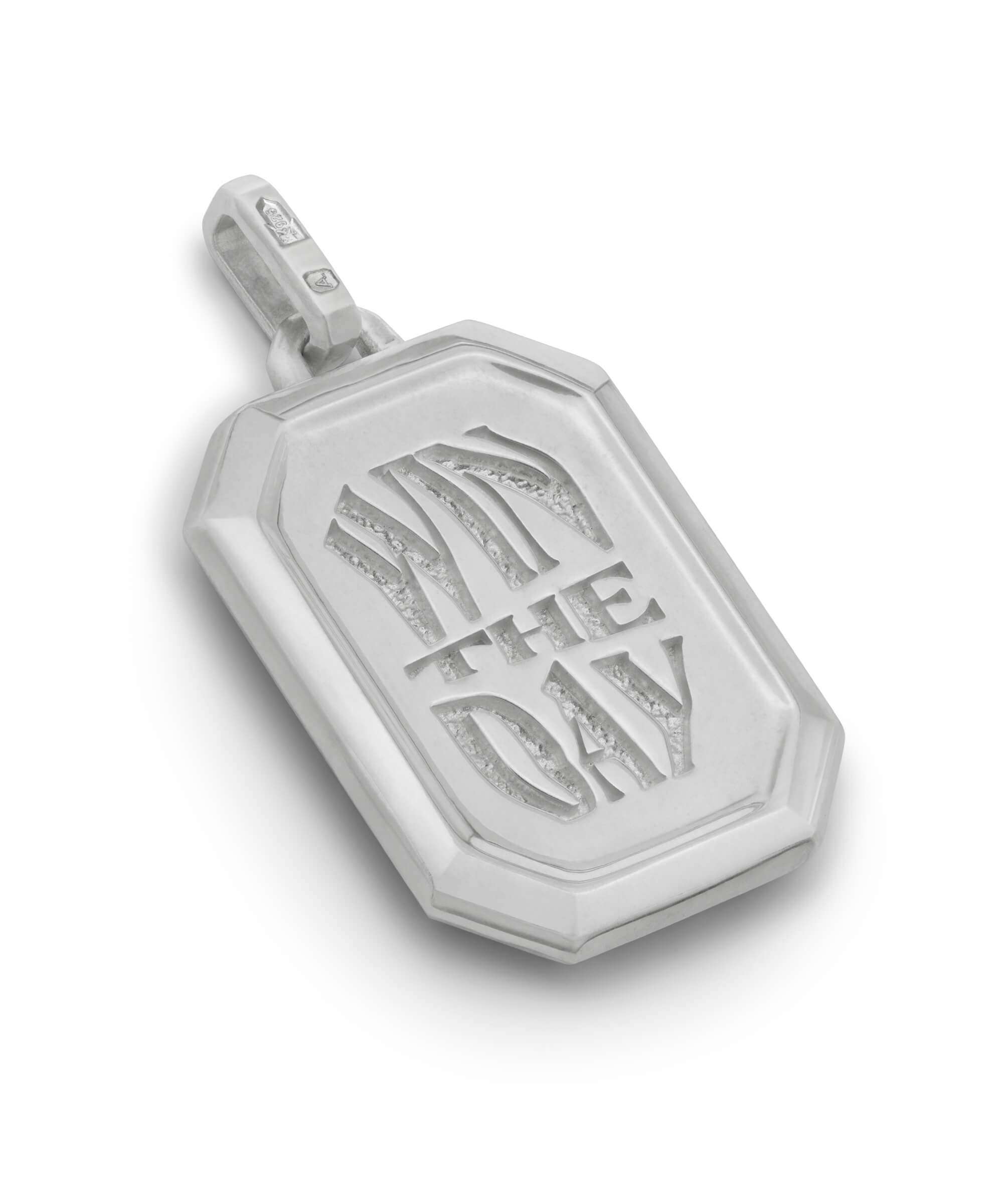 AMULETHA symbolic luxury jewelry gifting - Win the day Amulet - sterling silver with diamonds - side back