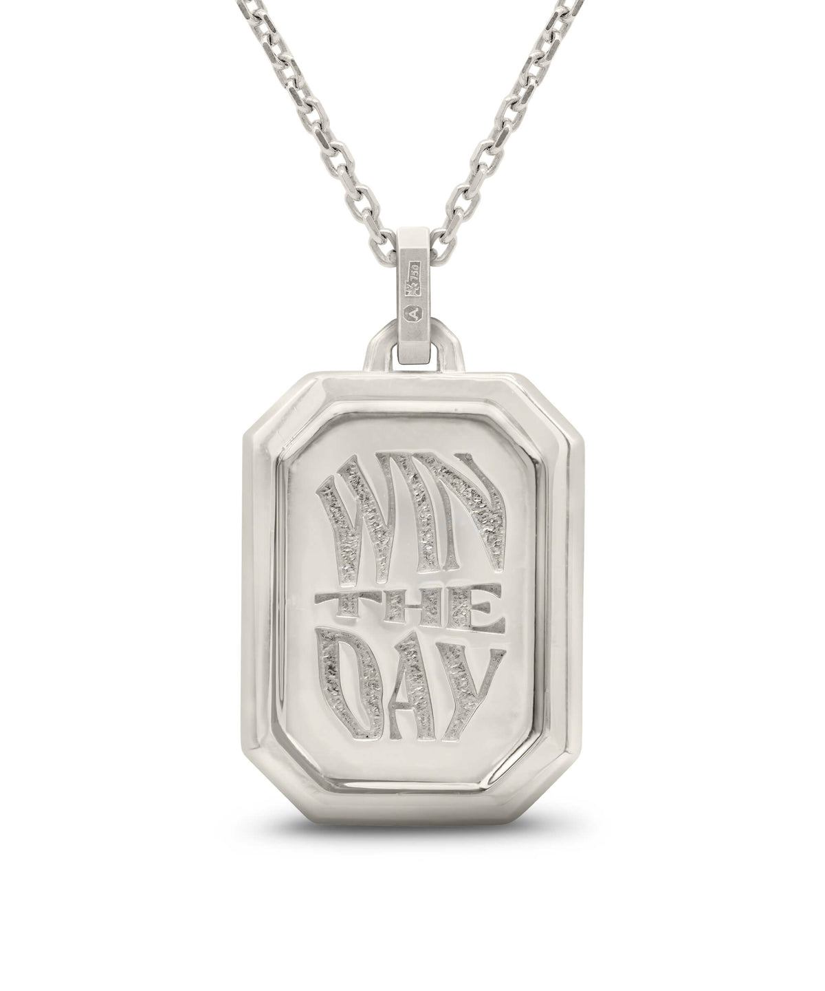 AMULETHA symbolic luxury jewelry gifting - Win the day Amulet - white gold with diamonds - back2