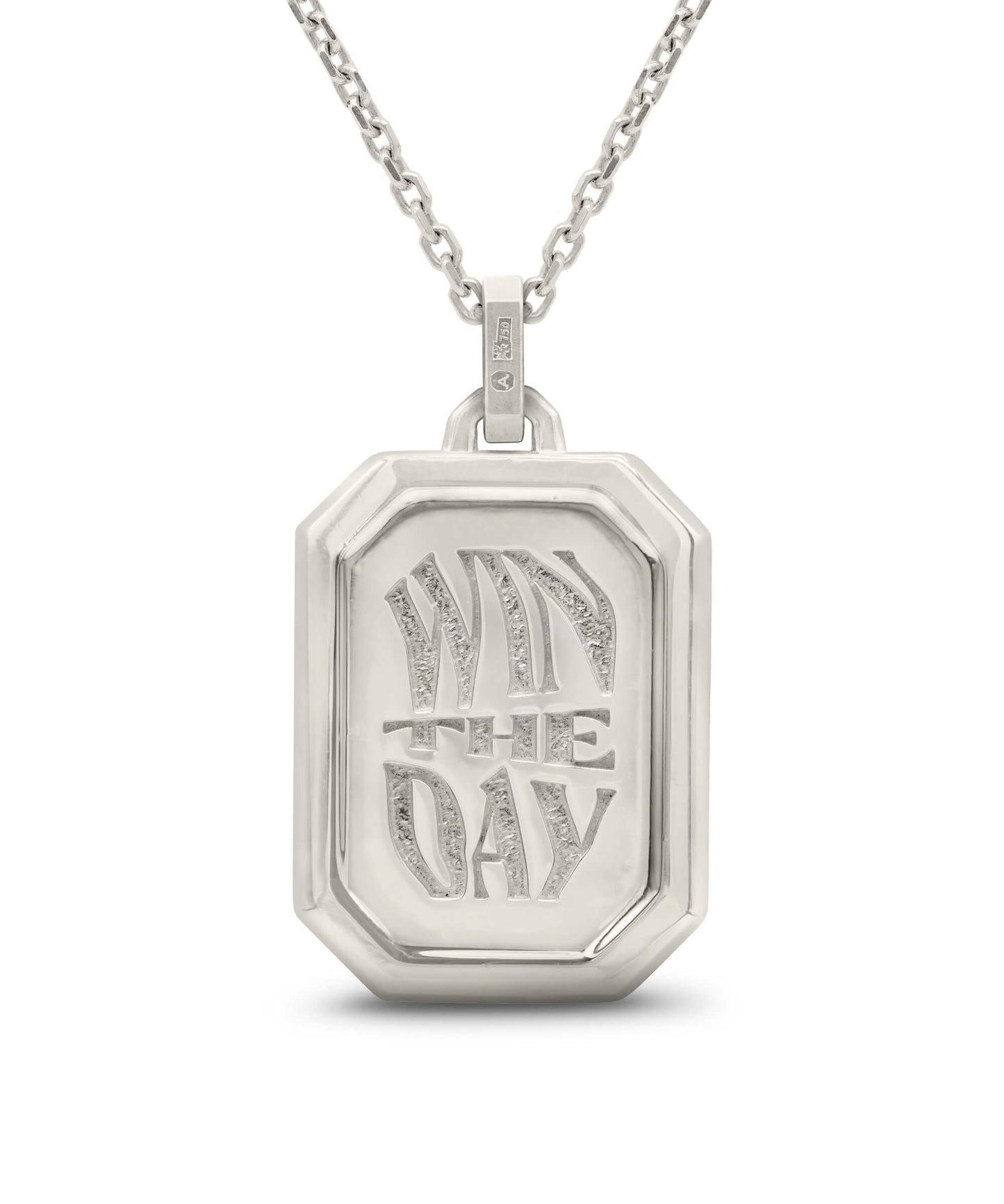 AMULETHA symbolic luxury jewelry gifting - Win the day Amulet - white gold with diamonds - back2