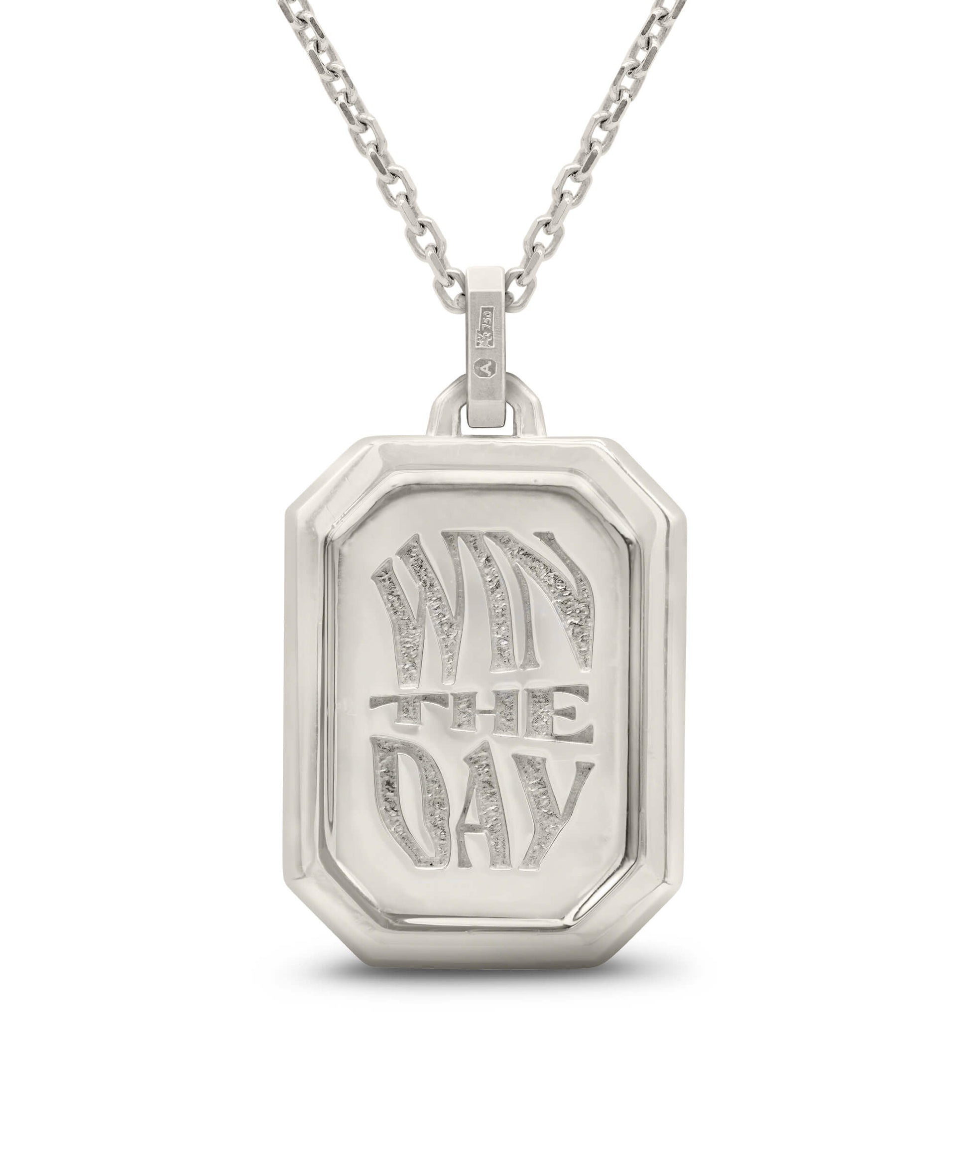 AMULETHA symbolic luxury jewelry gifting - Win the day Amulet - white gold with diamonds - back2