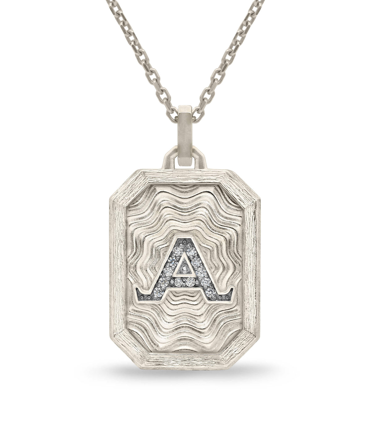 AMULETHA symbolic luxury jewelry gifting - Win the day Amulet - white gold with diamonds - front