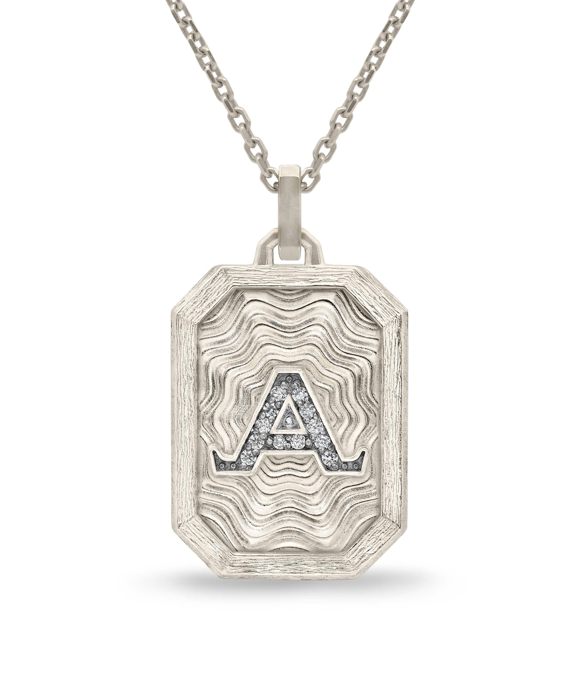 AMULETHA symbolic luxury jewelry gifting - Win the day Amulet - white gold with diamonds - front