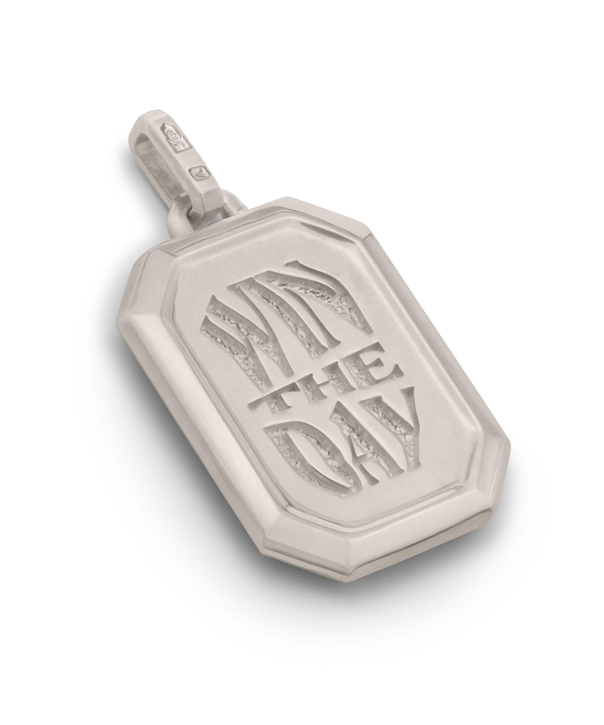 AMULETHA symbolic luxury jewelry gifting - Win the day Amulet - white gold with diamonds - side back