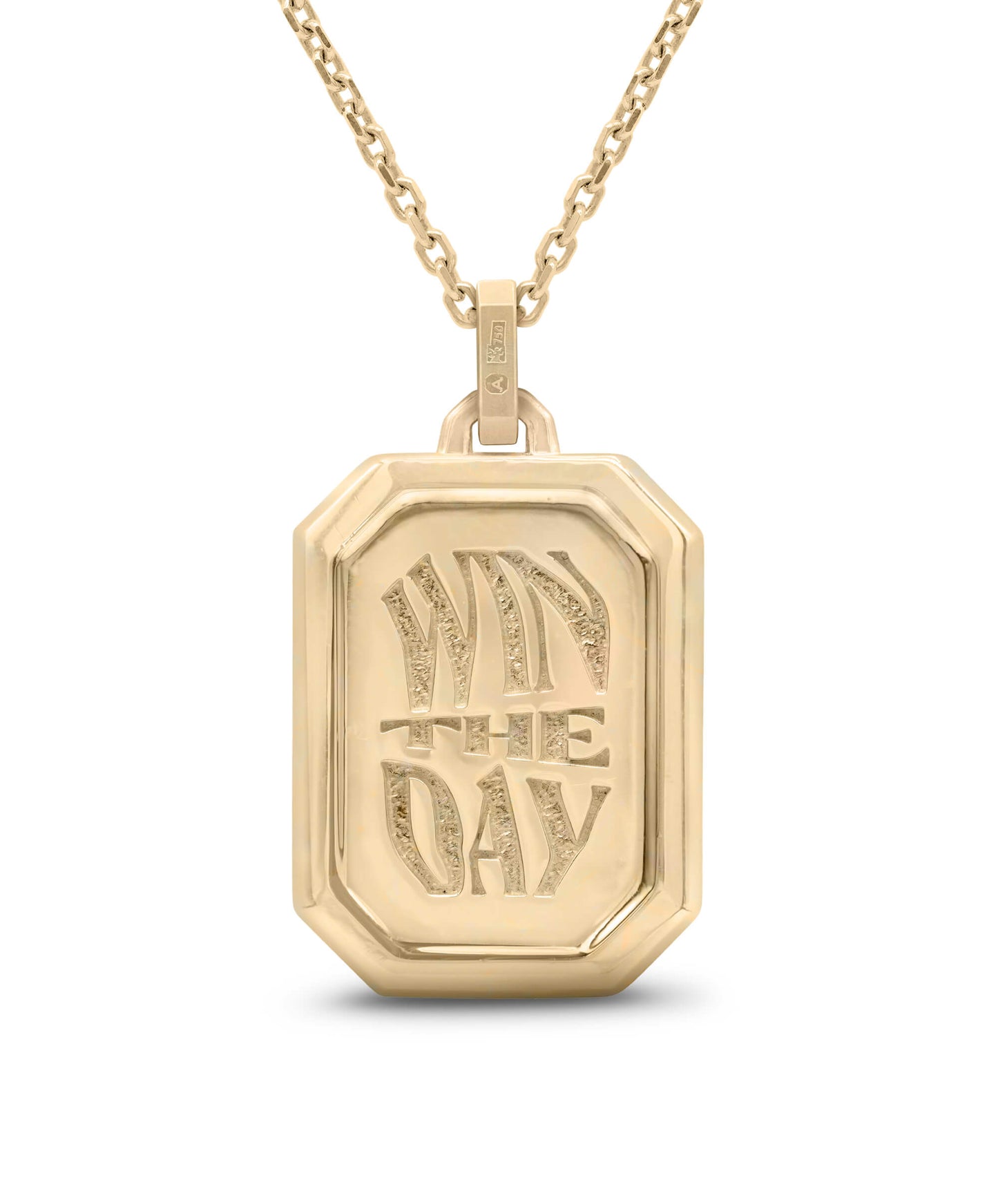 AMULETHA symbolic luxury jewelry gifting - Win the day Amulet - yellow gold with diamonds - back2