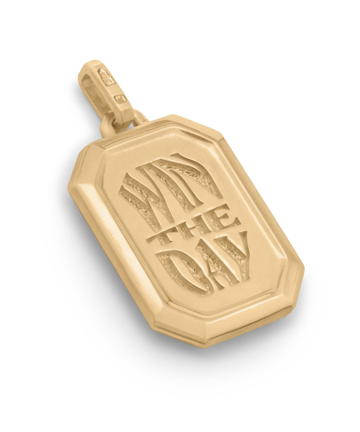 AMULETHA symbolic luxury jewelry gifting - Win the day Amulet - yellow gold with diamonds - side back