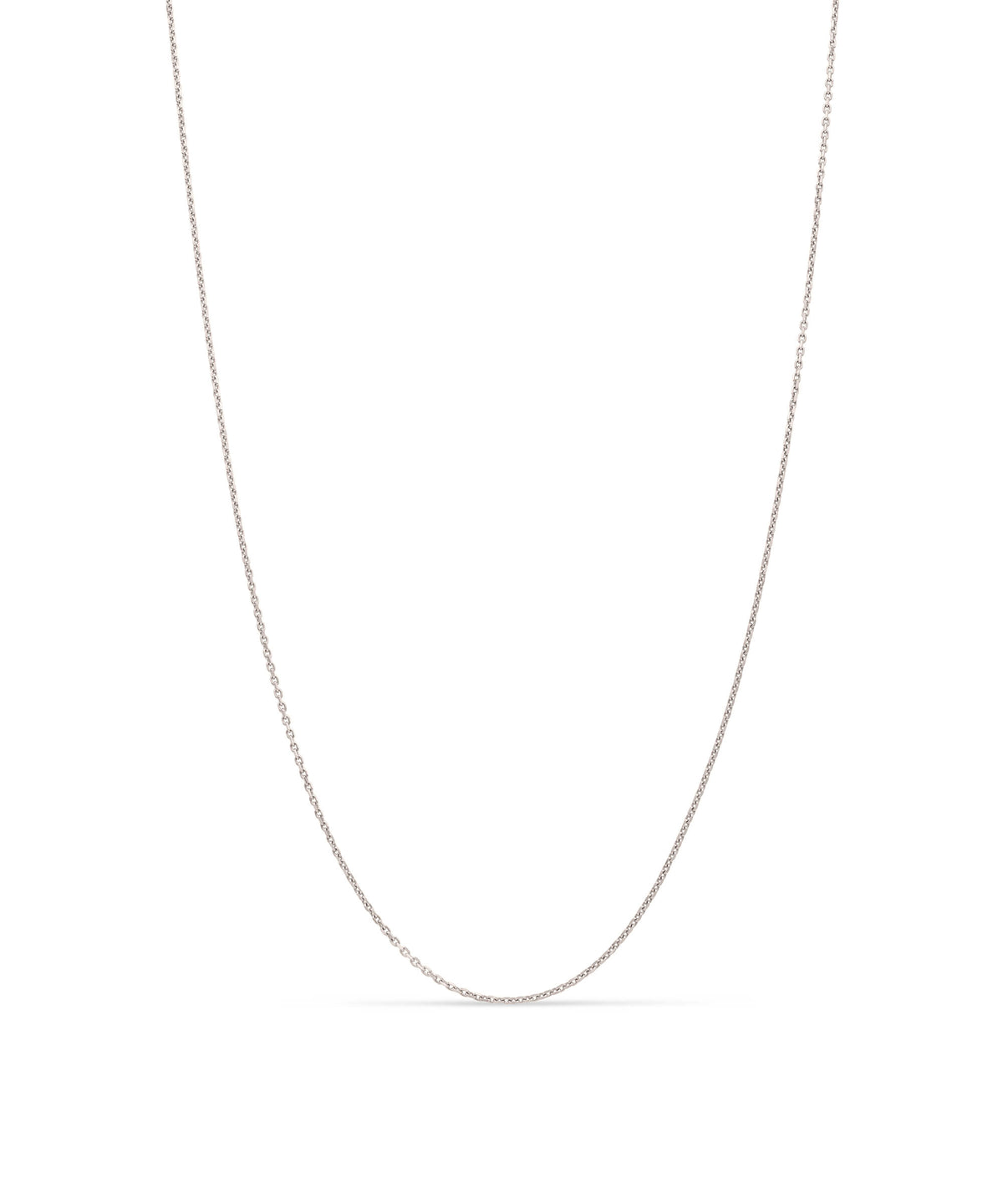 AMULETHA symbolic luxury jewelry gifting - Women diamond cut chain necklace - 0.8mm - white gold - front