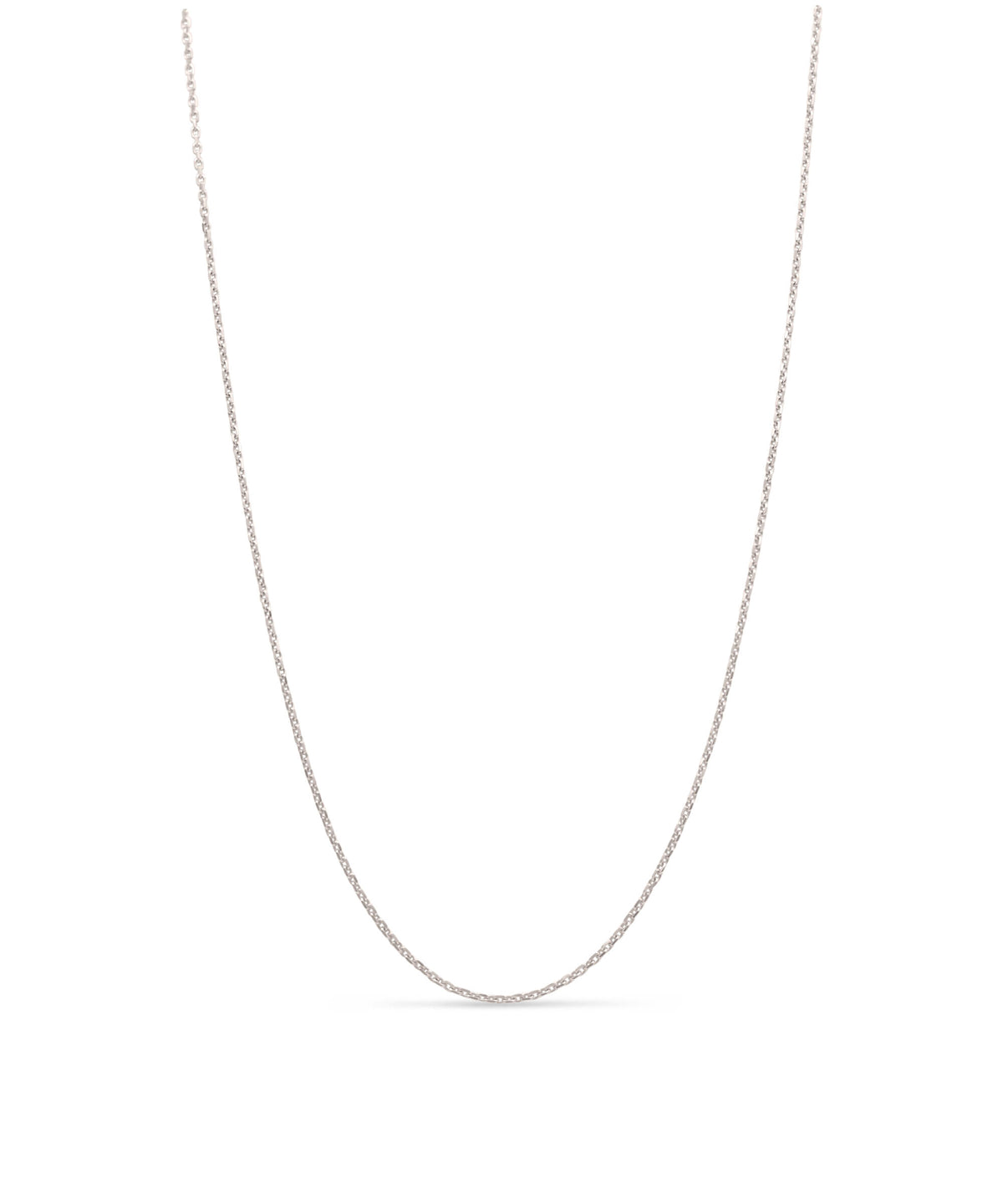AMULETHA symbolic luxury jewelry gifting - Women diamond cut chain necklace - 1.2mm - white gold - front