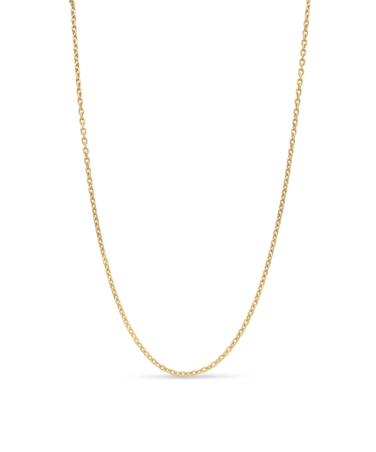 AMULETHA symbolic luxury jewelry gifting - Women diamond cut chain necklace - 2mm - yellow gold - front