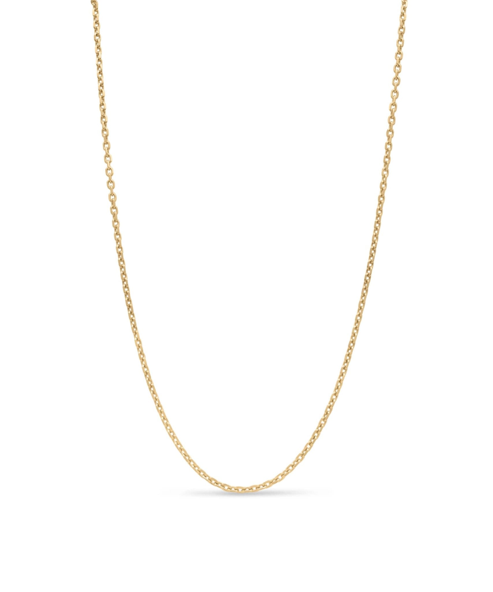AMULETHA symbolic luxury jewelry gifting - Women diamond cut chain necklace - 2mm - yellow gold - front