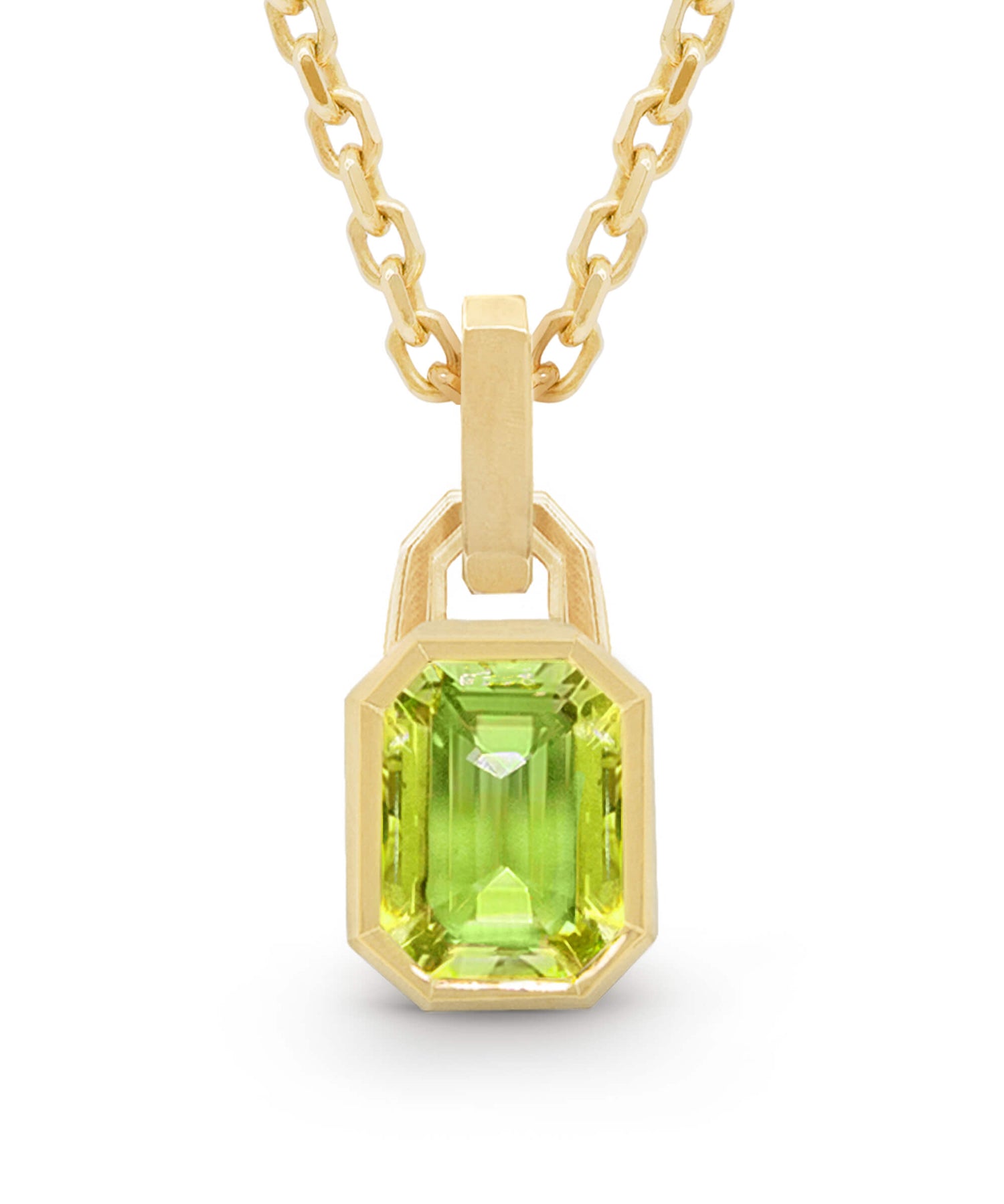 AMULETHA symbolic luxury jewelry gifting - men's birthstone Amulet - yellow gold with diamonds - front